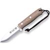 joker Sopravvivenza Coltello Nórdico CM115, Fodero in Pelle, Manico Micarta Canvas Marrone, Lama 10 cm Sandvik 14C28N, Strumento per la Pesca, Caccia, Campeggio e Trekking