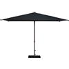 Ombrellone da Giardino 3x2 m Palo Ø38 mm in Alluminio Effetto Legno Tessuto Poliestere Trend Wood Antracite