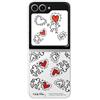 Samsung FlipSuit Case Cover trasparente con Card Keith Haring per Galaxy Z Flip6 | Z Flip7 FE, Bianco