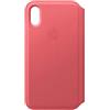 Apple Custodia folio in pelle (per iPhone XS) - Rosa peonia
