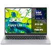 Acer Aspire Lite AL15-54P-509D PC Portatile, Notebook, Display 15.6 FHD IPS, Processore Intel Core Ultra 5 115U, RAM 16 GB DDR5, 512 GB SSD, Scheda Grafica Intel Graphics, Windows 11 Home