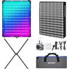 NEEWER Pro 200W Luce Video LED Flessibile, Kit Faretto a Pannello RGB da Studio in Tessuto con Softbox Controllo APP/2.4G/DMX 2500-10000K 25000lux/0.5m CRI95+, Key Light per Stream Live Video, AF200C