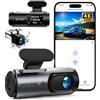 WOLFANG Dash Cam Auto 4K, Doppia WiFi Dashcam per Auto, Telecamera Auto 170° Grandangolo, Visione Notturna,G-Sensor, WDR, Monitor di Parcheggio, Registrazione in Loop