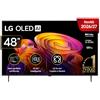 LG OLED AI 48 pollici Serie B6E OLED48B6ELC, Smart TV 4K, Nero perfetto, Dolby Vision & Atmos, Processore α8 Gen3, AI Magic Remote, webOS con Gemini & Copilot, Gaming VRR e G-Sync 4K@120Hz, TV 2026
