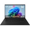 LG gram AI 14Z90U Notebook, Display 14 WUXGA (1920x1200), Intel Core Ultra 5, 16GB RAM, 1TB SSD, Ultraleggero solo 1.120g, Batteria 72Wh, Windows 11 Home, Copilot, Nero