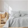 AmeliaHome Copriletto 220 x 240 cm, copriletto double face, in poliestere Ophelia, colore: argento