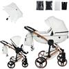 Junama Passeggino TRIO Diamond S Class 01 Bianco e Rame - 2in1 3in1 4in1 + ombrellino (2 in 1)