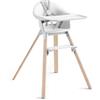 Stokke Clikk - Seggiolone portatile con vassoio, poggiapiedi e imbracatura, facile da montare senza attrezzi, per casa e viaggi, da 6 mesi a 3 anni, bianco