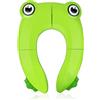 Pejoye Vasino pieghevole per imparare a usare il WC, da viaggio, portatile, per bambini, con 6 cuscinetti antiscivolo in silicone e 1 borsa per il trasporto, motivo rana verde