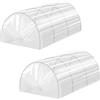 Navoys 2 tunnel per coltivare ortaggi, 1,5 m x 45 cm x 42 cm, piccolo tunnel in poliestere antiruggine per giardino, campane per coltivare ortaggi, proteggere le piante dal maltempo, tenda da