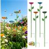 HHDESHSL Abbeveratoi a Forma di Fiori Stazione Acqua, 4 Pezzi Paletto da Giardino Abbeveratoio Uccellis, Abbeveratoio per Insetti, Stazioni di Irrigazione per api a Forma di Fiore per Esterno, Cortile