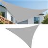 Flyace Vela Ombreggiante 5x5x7.1M Triangolare con Anello D Corda Vela Ombreggiante Impermeabile Tenda a Vela Protezione UV 98% Telone Ombreggiante per Esterno Giardino Terrazzo Balcone Grigio chiaro