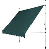 GYMAX Tenda da Sole a Bracci Regolabile in Altezza, Tenda da Sole con Manovella per Balcone, Tenda Impermeabile e Resistente al Sole, Altezza Regolabile da 2M a 3M, per Finestra (Verde, 150CM)