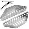 JOYIAL 2 cestini per carbonella in acciaio inox, vassoio per carbone, per grigliare, bollitori resistenti, accessori per bricchette, legno, chip