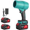 Vothen Soffiatore di Foglie Senza Fili 21V, 130Km/h Mini Soffiatore a Foglie con Turbocompressore, 2 Batterie 3000 mAh, per lo Soffio della Neve, la Rimozione della Polvere e la Manutenzione del Giardino