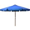 vidaXL Ombrellone da Esterni con Palo in Legno Parasole Protezione per Il Sole Telo Protettivo Tenda Riparo Accessori da Esterni 330 cm Azzurro