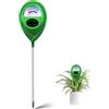 METINFUS Misuratore di umidità del suolo verde chiaro, igrometro per piante, sensore di umidità, sensore di umidità del suolo senza batteria, strumento da giardino ideale per prati, interni ed esterni