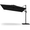 Arreditaly Ombrellone 3x4 M Giardino Braccio Retrattile Per Esterni Piscina Gazebo Terrazze Bar Hotel In Acciaio Inossidabile Braccio Rotabile 360° Telo 180 g/m2 Impermeabile Resistente Ai Raggi UV Nero