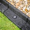 EcoShape FlexiBorder - Bordura per aiuola - Bordura flessibile da giardino per prato all'inglese - vialetti - bordature rialzate - erba artificiale - Nero - Kit 2 x 1 m di lunghezza