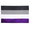Generico Bandiera 90x150 cm LGBTQ, Lesbica, Transgender, asessuale, pansessuale, bisessuale, non binario arcobaleno (Asessuale)