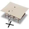 Devoko Alluminio Ombrellone da Giardino 3x4m Copertura,Tettuccio monostrato Ombrellone da Balcone Impermeabile,Ombrelloni da Esterno con Protezione UV50+,Ombrellone da Terrazzo Rotazione 360°,Beige