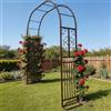Poxvythb Traliccio per Rampicanti Arco per Rose - per Creare un Tunnel Spettacolare, con Struttura Resistente e Facile da Montare per Piante Rampicanti(L220xW40xH230cm) Bronze-B