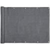 RETELANDIA L'OUTLET DELLE RECINZIONI RETELANDIA - Telo Frangivento Traspirante Frangivista Ombreggiante 180 g/m2 per Balconi 90x500 cm Schermante con Occhielli - Antracite