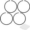 M METERXITY Kit di 4 Anelli per Pistone Motore 54mm X 1.5mm Spessore Set di Anelli per Pistone in Ghisa Standard Sostituzione per Piccoli Motori/Macchinari [Nero]