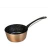 WECOOK! Professional Pentolino con Manico, Induzione 18cm, Antiaderente Ecologico in Pietra senza PFOA, Alluminio Forgiato, 2,8mm Spessore, Rame, Maniglia in Acciaio Inox, Vitroceramica, Gas, Forno