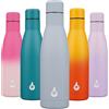 BJPKPK Insulated Water Bottle 17oz Stainless Steel Water Bottles Dishwasher Safe Metal Thermos Keep Cold and Hot,Mist Grey