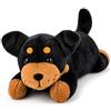 Carehabi Peluche a forma di cane Rottweiler, 33 cm, morbido, per bambini, neonati e bambini, regalo per ragazze e ragazzi
