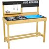 TP Toys Cucina Esterna in Legno FSC - Gioco d'imitazione con Lavello Rimovibile, Piastra di Cottura Dipinta, Accessori Inox - Da 3 Anni - per Giochi di Dinette ed Esterni