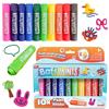 ZIMPLI - 10 x Grandi Bastoncini di Pittura per il Bagno, Pastelli da Bagno, Pennarelli per Bambini, Twist & Paint, Colori Vivaci, Senza Sporcare, Facile da Pulire, Asciugatura Rapida, Atossico