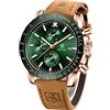 BENYAR BY BENYAR oorologi uomo Cronografo Movimento al Quarzo Orologio Elegante Sportivo di Moda Business orologi uomo 30 M Impermeabile e Antigraffio Regalo da Uomo
