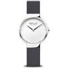 BERING 15531-400 Orologio da polso da donna al quarzo, cassa in acciaio inossidabile color argento da 31 mm e quadrante bianco, cinturino in silicone, vetro zaffiro, 5 ATM