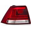 RICAMBYCAR Fanale Posteriore Esterno Sinistro Compatibile con Volkswagen Golf VII 2012-2019, Bianco Rosso Fondo Scuro, Gruppo Ottico SX Senza Portalampada, Ricambio Aftermarket.