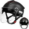 Lpoppcx Casco da Moto,Traspirante e Antiurto,Casco per Motocicletta Guida Giornaliera - per Guida in Città e Uso Quotidiano Uomo Adulto