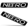 Biomar Labs 2 x adesivi in gel 3D in silicone Nitro Badge nero argento adesivo auto moto bicicletta finestra porta laptop KS 157