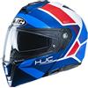 HJC Casco moto HJC i90 HOLLEN MC21, Blu/Rosso, S