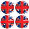 Generic Set di 4 coprimozzo per ruota, 52 mm, bandiera Union Jack stile UK, emblema a scacchi, adesivi per badge decal compatibile con Mini Cooper JCW One PJ07 (adesivo in epossidico stile Union Jack UK)