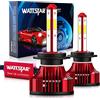 wattstar Lampadine per fari LED H7 14000LM con ventola di raffreddamento, fascio luminoso basso/alto, chip DOB1430, 34 W per lampadina, bianco puro 6500 K, confezione da 2 …