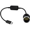 HuaLiSiJi Convertitore Presa Accendisigari USB Cavo da Accendisigari a USB a Maschio a 12 V Auto Presa Accendisigari Femmina Convertitore per i Registratori Di Guida, GPS (USB C, 0.3m)