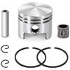 Tunejoy Pistone Motore Decespugliatori Cilindro 44mm Cilindro Pistone Kit Ring Set Kit Pistone con Anello 49cc