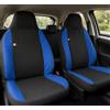Auto Accessori Lupex Copri-sedili Auto Compatibili per Aygo | Bicolore, Nero - Blu Royal | Set Coprisedili Anteriori e Posteriori | Poggiatesta Incluso | Made In Italy