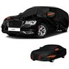 generico Telo copriauto esterni Compatibile con Chrysler 300C 2004-2023,antivento,antipioggia,antineve,antisole impermeabile,protezione per tutte le stagioni (black orange)