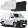 Mujokne Set di 2 tappetini termici magnetici interni per VW T5 T6 T6.1 Transporter, Multivan & California | Protezione solare per auto sui finestrini laterali | Oscuramento e protezione dal calore