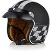 TORC Casco Moto Jet Vintage Aperto Casco Scooter Retrò con Visiera Parasole Omologato ECE 22-06