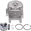 Zjythocyber Set di ricambio per gruppo pistone cilindro da 40 mm, compatibile con tosaerba SHINDAIWA RC45, BP45, GP450, DYB454, B45 e motosega da 41,5 cc; numeri di parte 2002112111 e