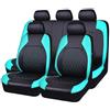 RONGESAEFS Coprisedili per Auto per Ford EcoSport, Set completo in pelle PU, Impermeabile Comodi Coprisedili Traspiranti Facili da Pulire Set da 9 Pezzi