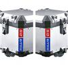 BLACK DOVES GRAPHICS 2pz Rifrangenti Strisce Adesivi compatibili con TOURATECH Top Case Motorrad Rallye GS (Blu-Rosso)